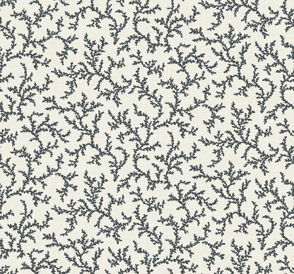Seabrook Designs French Country Corail Botanical Country Black Matte  - FC62100