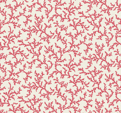 Seabrook Designs French Country Corail Botanical Country Red Matte  - FC62101