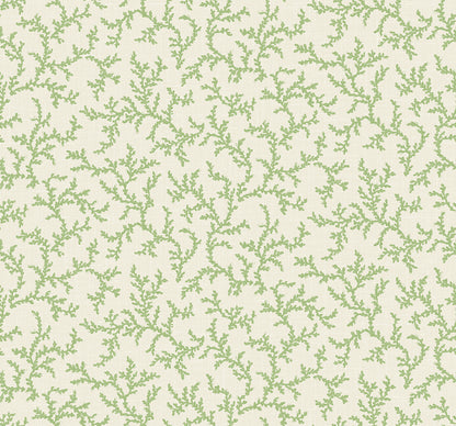 Seabrook Designs French Country Corail Botanical Country Green Matte  - FC62104