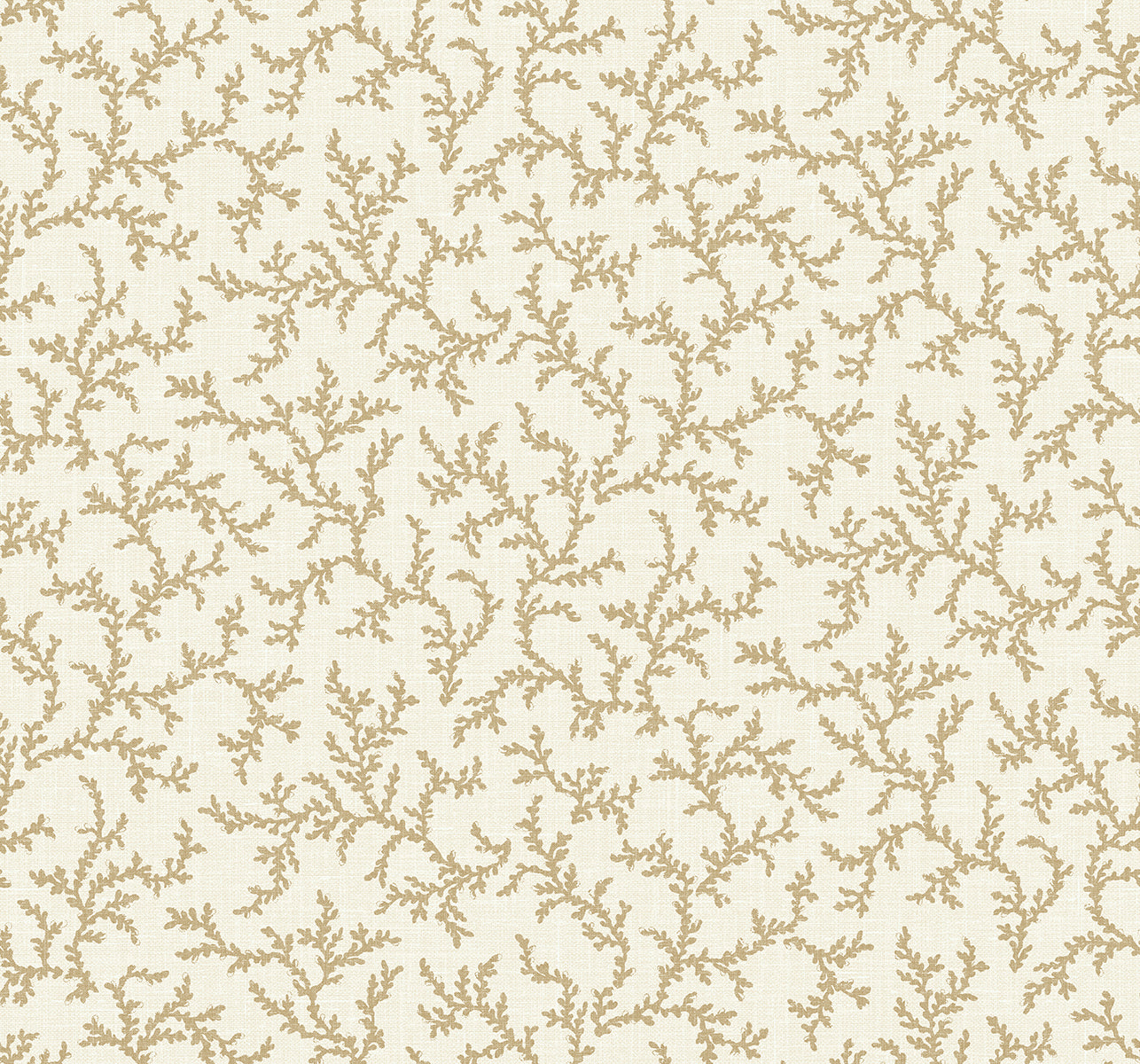 Seabrook Designs French Country Corail Botanical Country Brown Matte Sidewall - FC62106