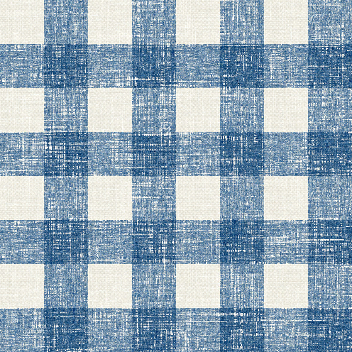 Seabrook Designs French Country Bebe Gingham Plaid Country Blue Matte Sidewall - FC62302