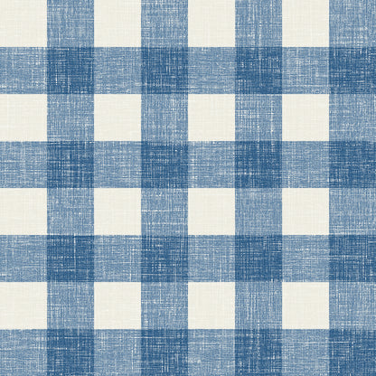 Seabrook Designs French Country Bebe Gingham Plaid Country Blue Matte  - FC62302