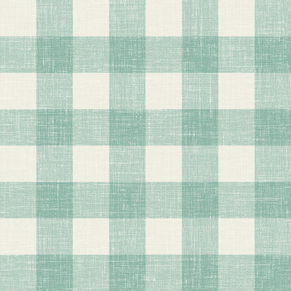Seabrook Designs French Country Bebe Gingham Plaid Country Green Matte  - FC62314