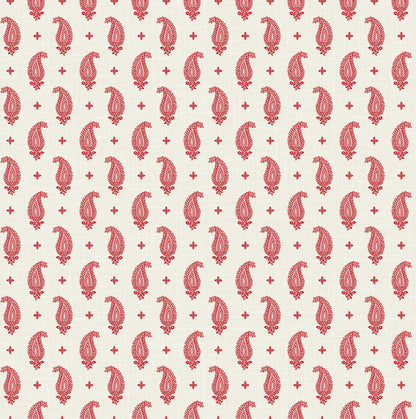 Seabrook Designs French Country Maia Paisley Botanical Country Red Matte  - FC62401