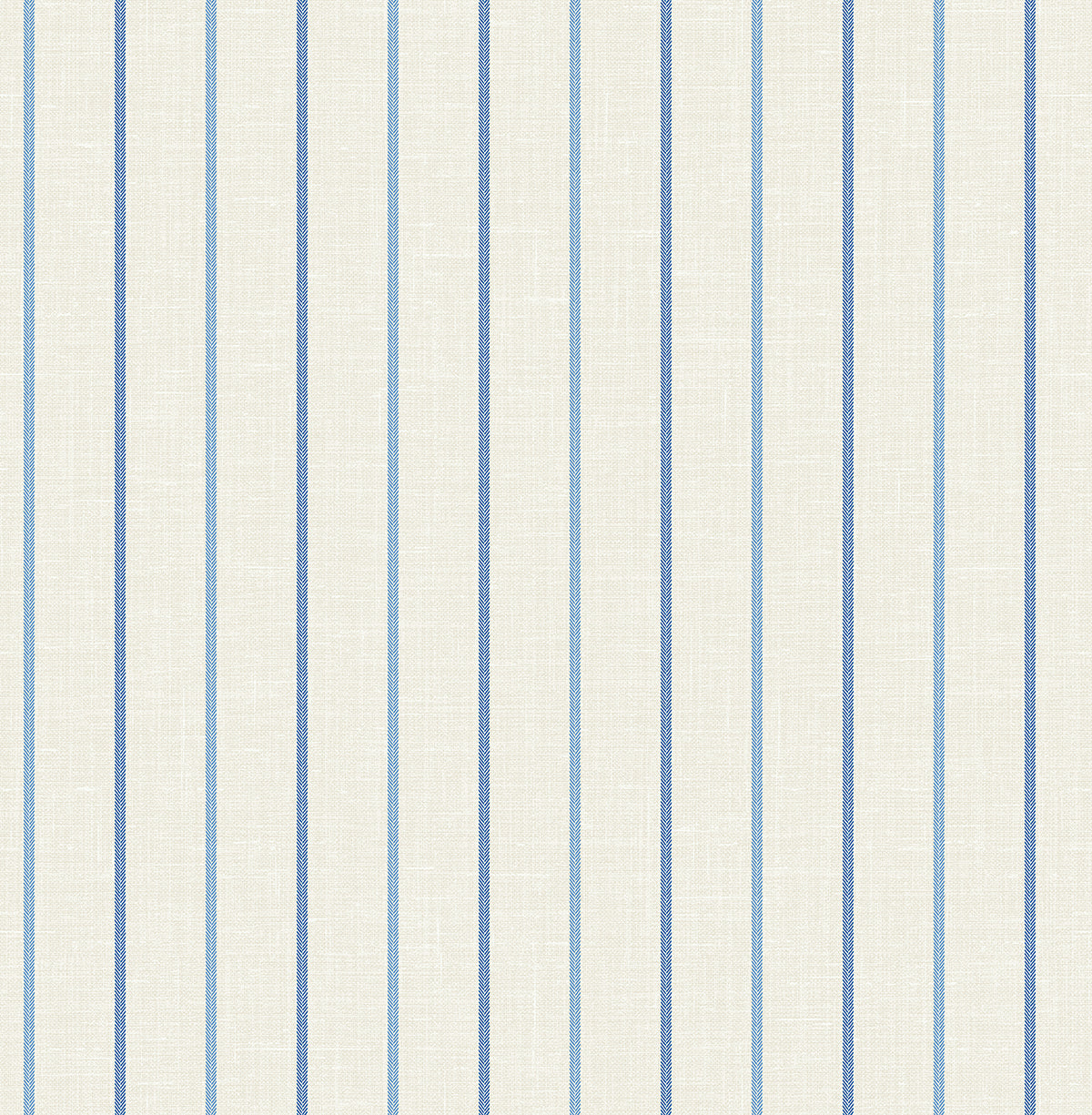 Seabrook Designs French Country Andree Stripe Stripe Country Blue Matte Sidewall - FC62502