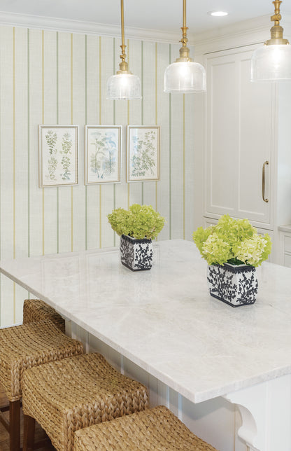 Seabrook Designs French Country Andree Stripe Stripe Country Multi Matte  - FC62504