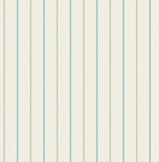 Seabrook Designs French Country Andree Stripe Stripe Country Multi Matte Sidewall - FC62512