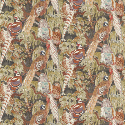 MULBERRY PRINT FLORA & FAUNA GREY,BROWN,   - FD269.A101.0