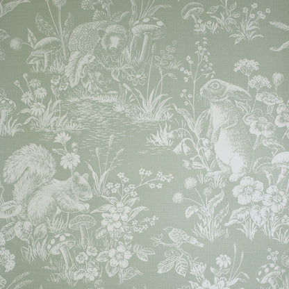 York Wallcoverings Fine Decor Eames Sage Forest Friends Wallpaper Animals Farmhouse Sage  Wallpaper - FD43345