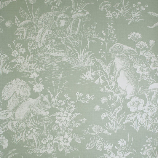 York Wallcoverings Fine Decor Eames Sage Forest Friends Wallpaper Animals Farmhouse Sage  Wallpaper - FD43345