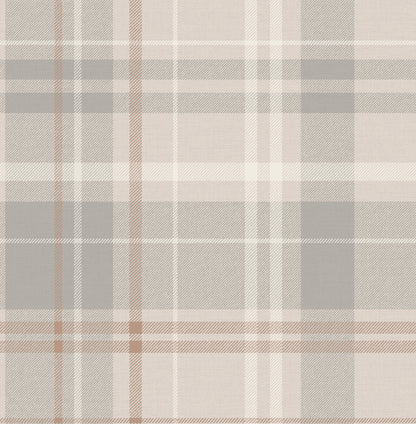 York Wallcoverings Fine Decor Hester Light Grey Plaid Wallpaper Graphics Farmhouse Light Grey  Wallpaper - FD43397