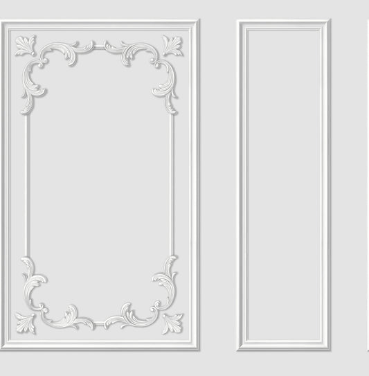York Wallcoverings Fine Decor Rhonda White Ornate Paneling Wallpaper Graphics Modern White  Wallpaper - FD43422