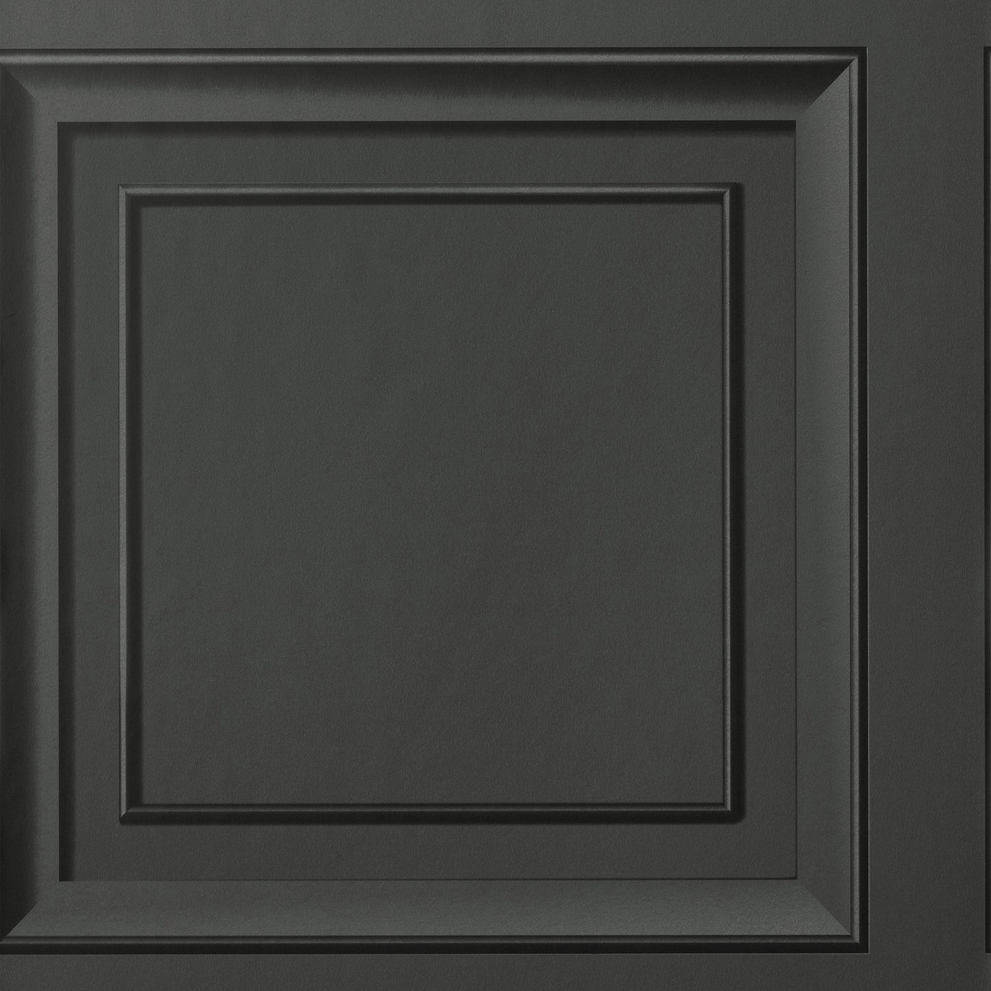 Charcoal gray wallpaper with square panel graphics and a matte finish.