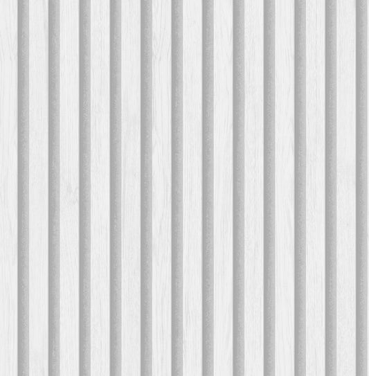 York Wallcoverings Fine Decor Millard White Wood Slats Wallpaper Graphics Modern White  Wallpaper - FD43692