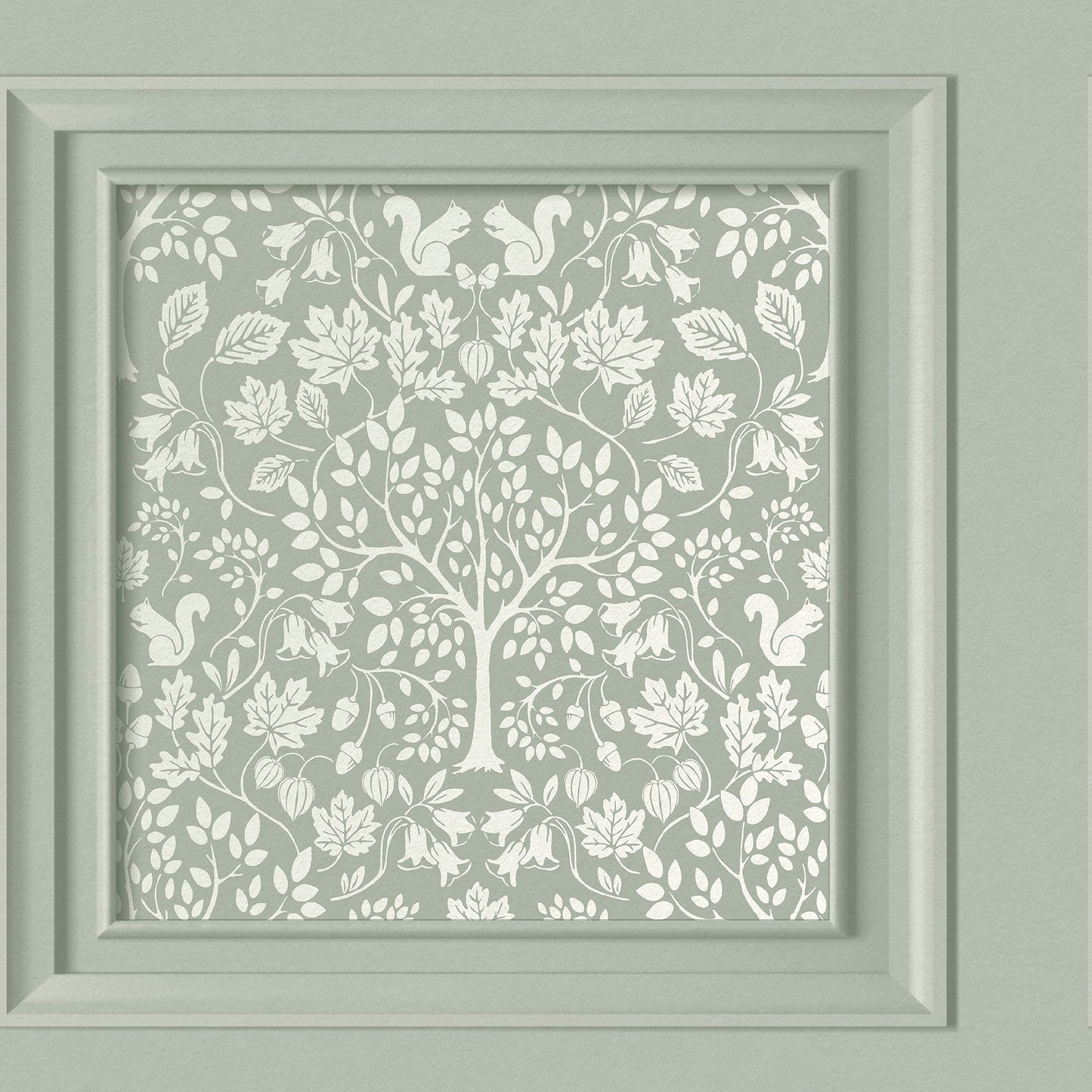 York Wallcoverings Fine Decor Edwina Sage Woodland Panel Wallpaper Animals Feature Wall Sage  Wallpaper - FD43711
