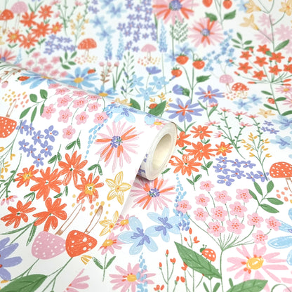 York Wallcoverings Fine Decor Zena Multicolor Berries & Blooms Wallpaper Botanical Whimsical Multicolor  Wallpaper - FD43713