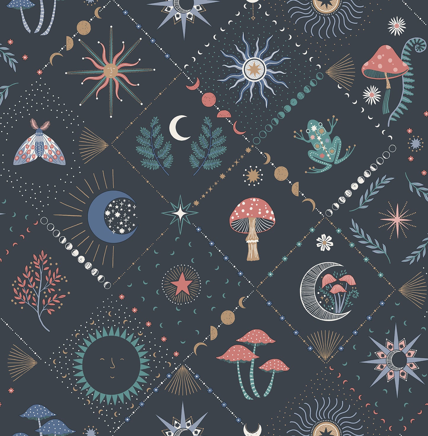 York Wallcoverings Fine Decor Elmira Black Mystical Wallpaper Animals Bohemian Black  Wallpaper - FD43731