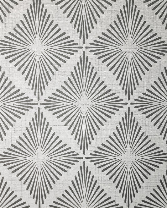 York Wallcoverings Fine Decor Denver Dark Grey Starburst Wallpaper Graphics Retro Dark Grey  Wallpaper - FD43747