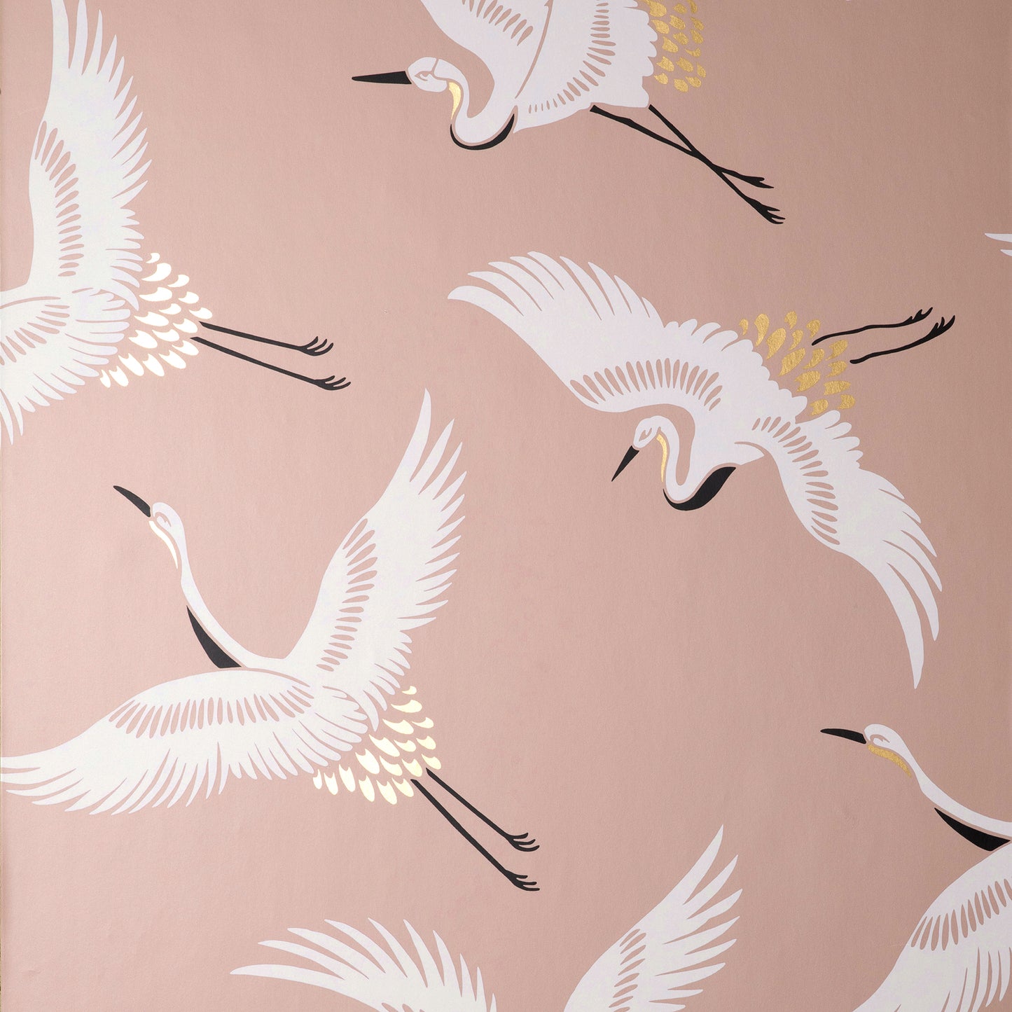 York Wallcoverings Fine Decor Cosette Blush Cranes Wallpaper Animals Bohemian Blush  Wallpaper - FD43792