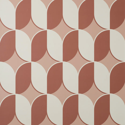 York Wallcoverings Fine Decor Lindy Blush Retro Geo Wallpaper Graphics Retro Blush  Wallpaper - FD43800