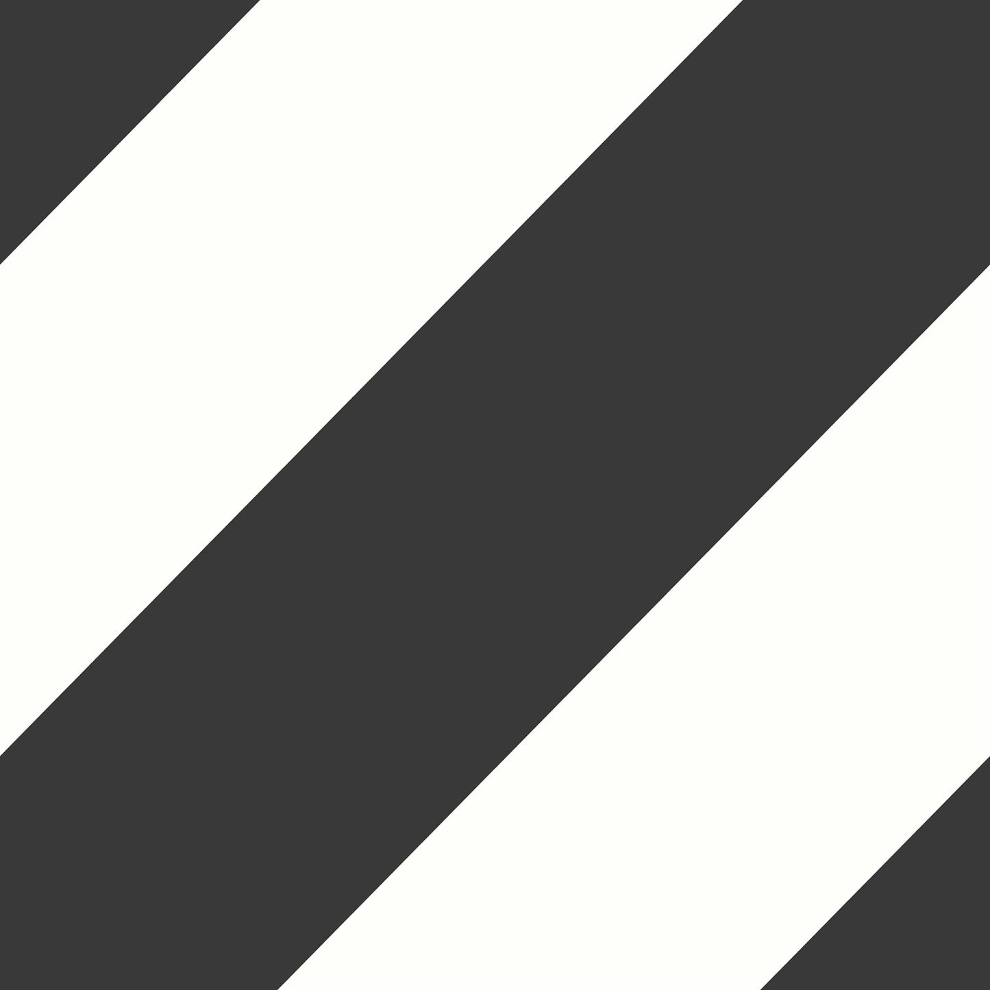 Diagonal charcoal gray and ivory stripe pattern; bold modern design suitable for fabric or wallpaper.