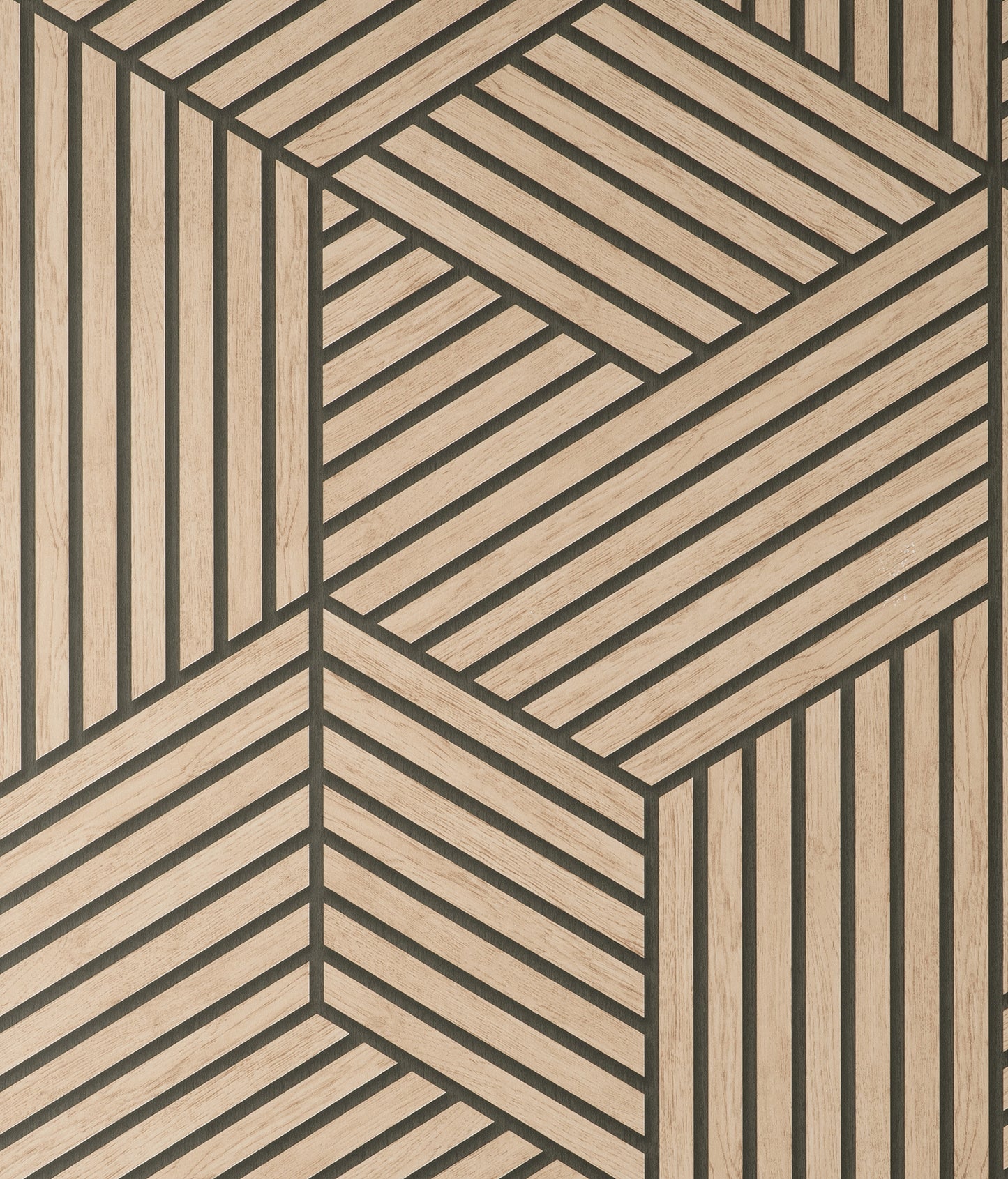 York Wallcoverings Fine Decor Gerrit Light Brown Geometric Panel Wallpaper Graphics Modern Light Brown  Wallpaper - FD43825