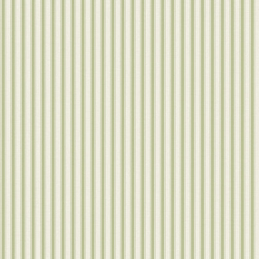 York Wallcoverings Fine Decor Chirico Green Ticking Stripe Wallpaper Graphics Traditional Green  Wallpaper - FD43828
