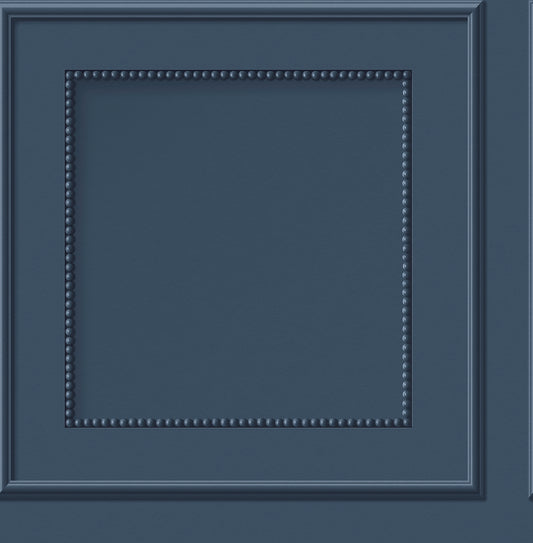 York Wallcoverings Fine Decor Cezanne Dark Blue Beaded Panel Wallpaper Graphics Traditional Dark Blue  Wallpaper - FD43829