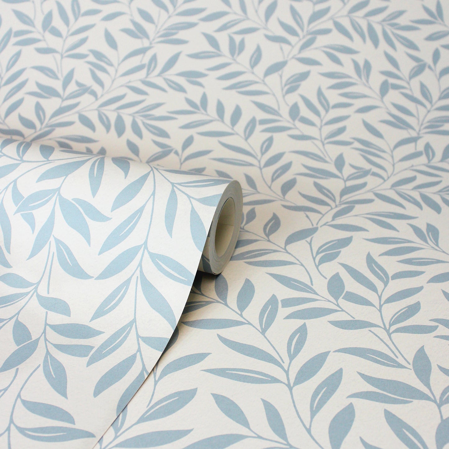 York Wallcoverings Fine Decor Marin Blue Leaf Trail Wallpaper Botanical Farmhouse Blue  Wallpaper - FD43838
