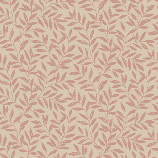 York Wallcoverings Fine Decor Marin Blush Leaf Trail Wallpaper Botanical Farmhouse Blush  Wallpaper - FD43840