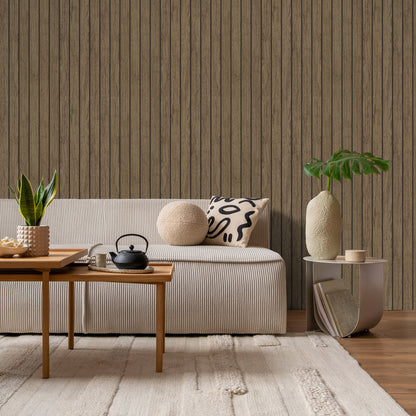 York Wallcoverings Fine Decor Manolo Brown Wooden Slat Wallpaper Graphics Modern Brown  Wallpaper - FD43842