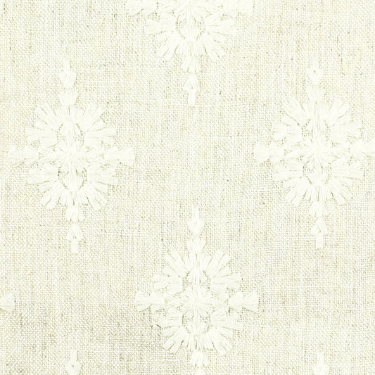 STOUT TEXTILES  DRAPERY,EMBROIDERIES TRADITIONAL, MEDALLION OATMEAL   - FERD-2