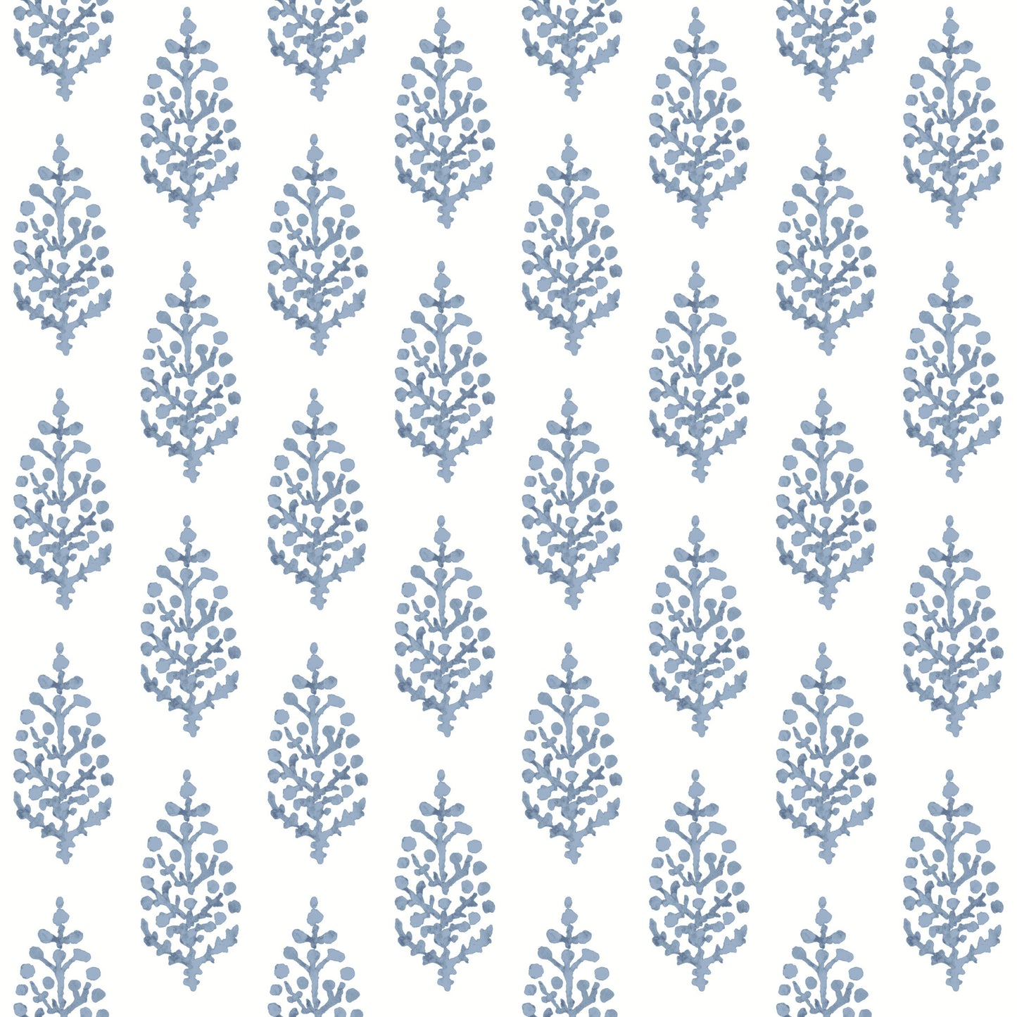 York Wallcoverings Simply Farmhouse Paisley on Calico Blue Wallpaper  Botanical Blues   - FH4068