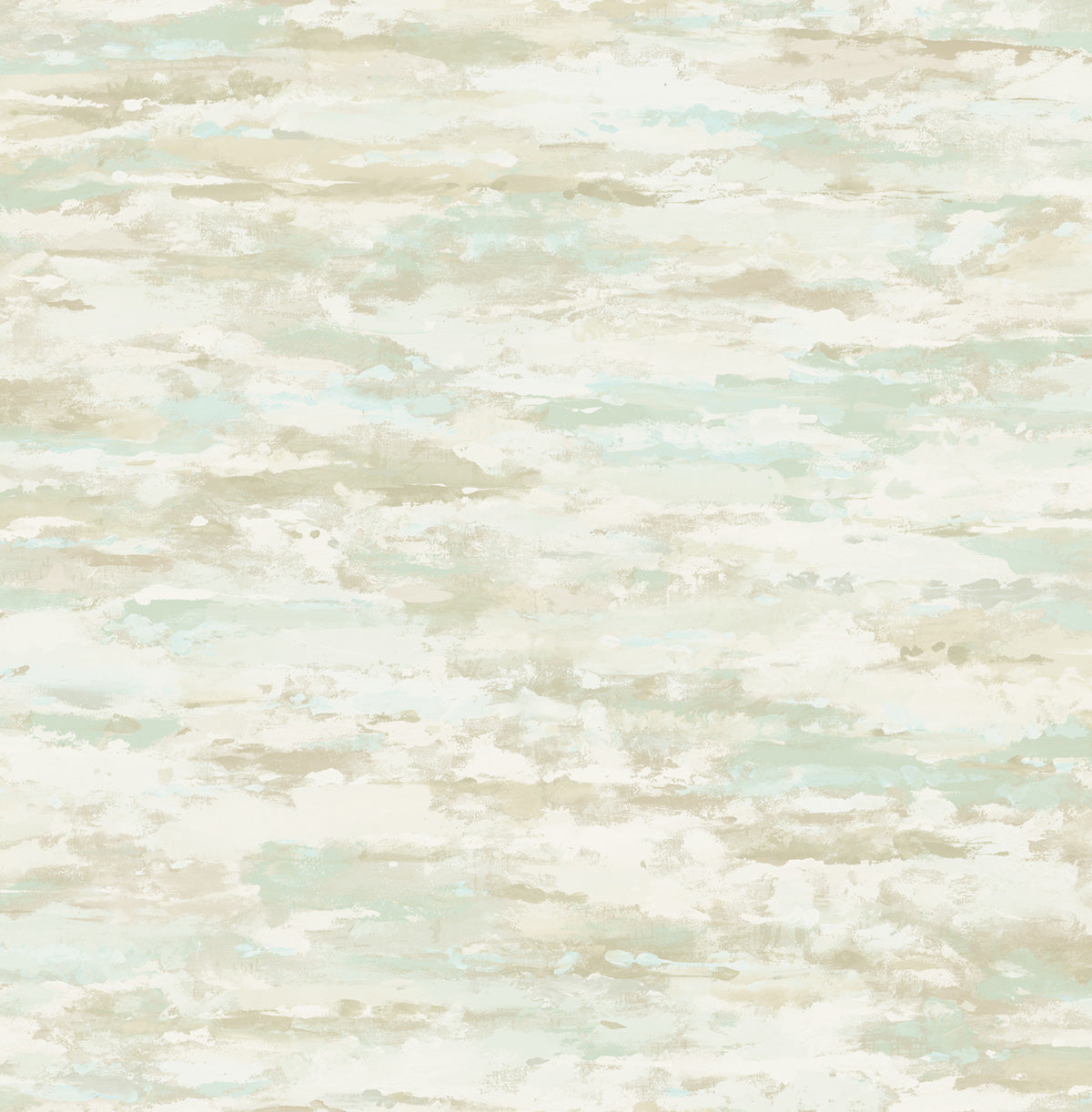 Seabrook Designs  Brushstrokes Abstract Contemporary Metallic Teal , Greige   - FI70601