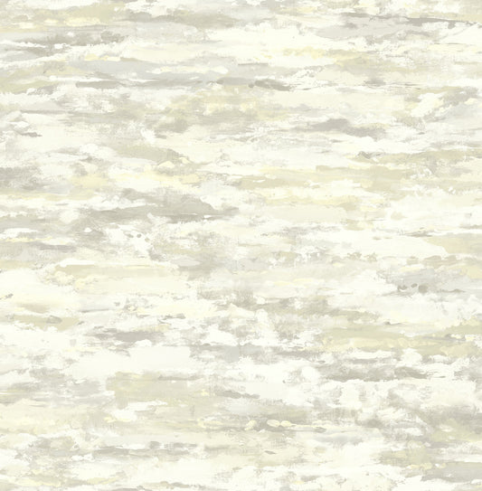 Seabrook Designs  Brushstrokes Abstract Contemporary Metallic Pearl , Silver   - FI70605
