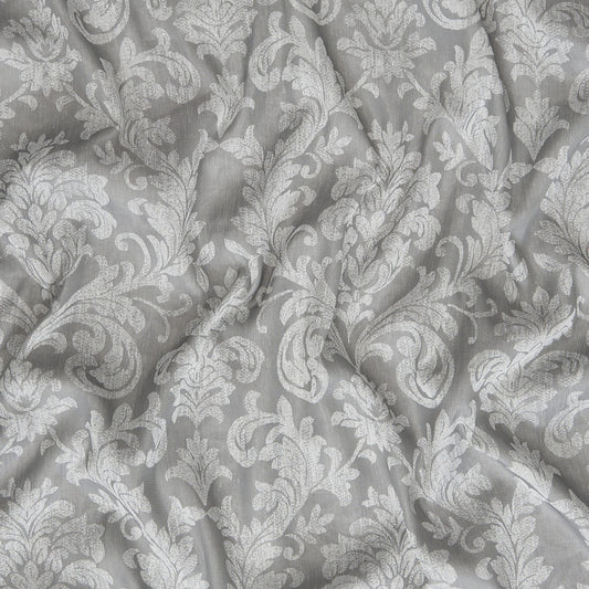 JF Fabrics FLOBERG 95 Fabric Traditional,Transitional,Contemporary,Floral Grey/Silver  Damask,Wide Width,Jacquard,Sheer - 7486595 J8231