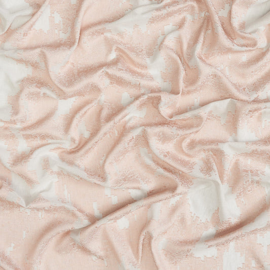 JF Fabrics FLUID 23 Fabric Texture, Abstract Peach, White  Wide Width, Sheer - 8932923 J9001