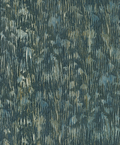 York Wallcoverings Formations Gilded Plume Teal Wallpaper Modern Textures Blues   - FM1001
