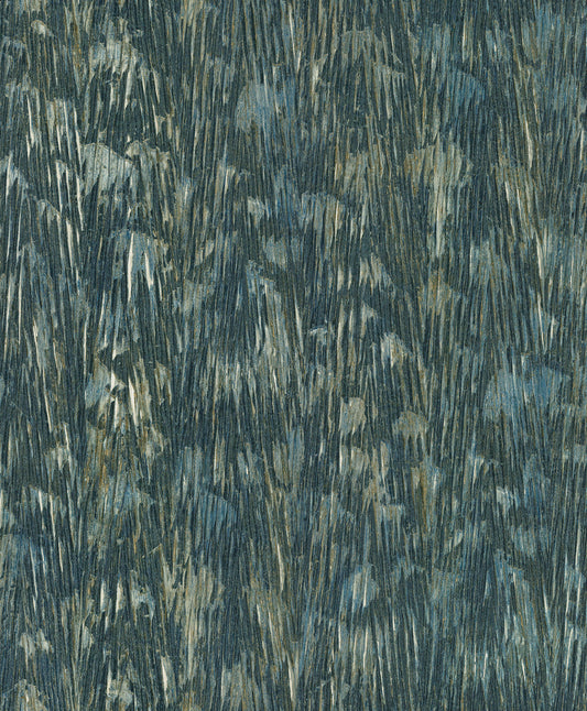 York Wallcoverings Formations Gilded Plume Teal Wallpaper Modern Textures Blues   - FM1001