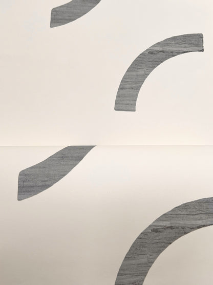 York Wallcoverings Formations Lunula Black Wallpaper Modern Geometrics Blacks   - FM1022