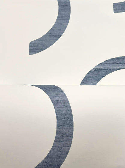 York Wallcoverings Formations Lunula Navy Wallpaper Modern Geometrics Blues   - FM1023