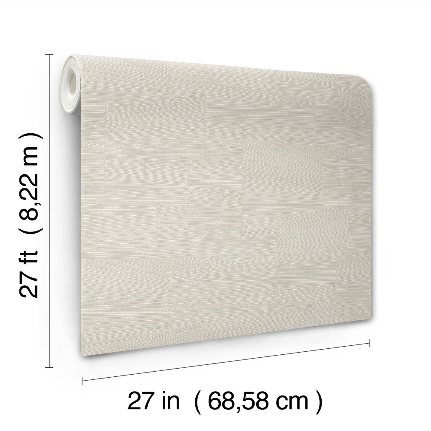 Stone-grey geometric wallpaper with a modern geo pattern on the wall.