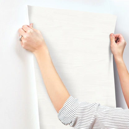 York Wallcoverings Formations Higher Ground Geo Alabaster Wallpaper Modern Geometrics Whites and Off-Whites   - FM1033