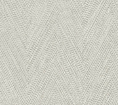 York Wallcoverings Formations Thatched Chevron Dove Wallpaper Transitional Chevron Greys   - FM1055