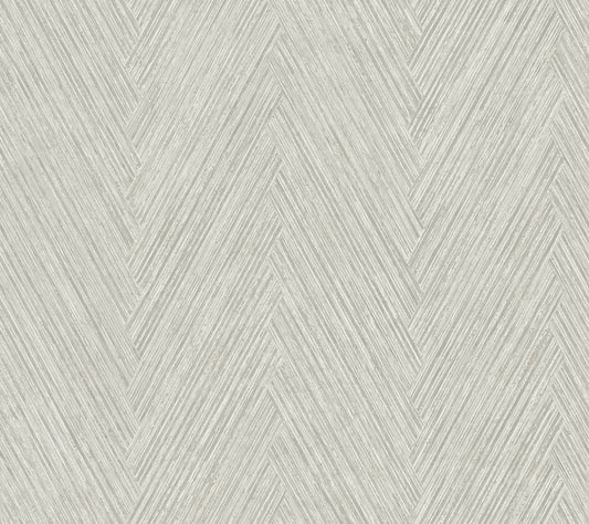 York Wallcoverings Formations Thatched Chevron Dove Wallpaper Transitional Chevron Greys   - FM1055