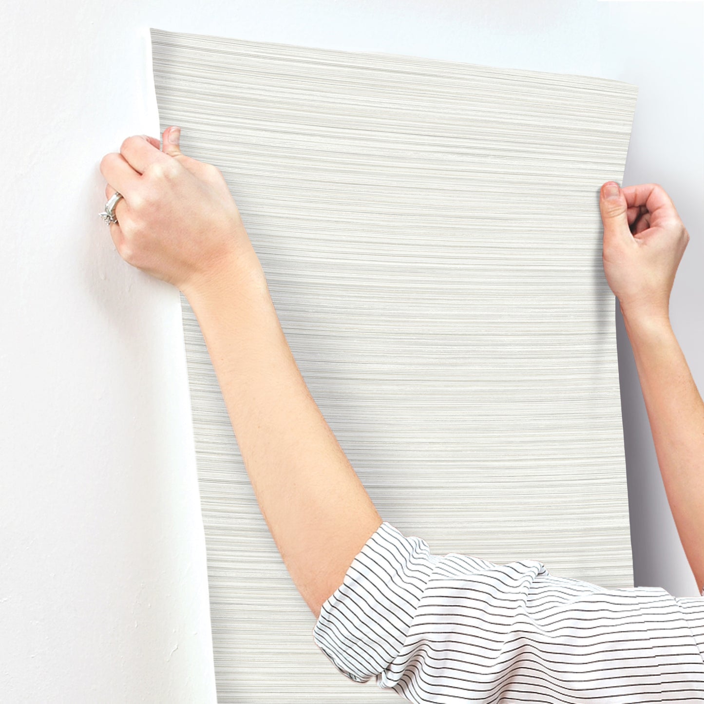 York Wallcoverings Formations Alignment Grey Wallpaper Traditional Stripes Greys   - FM1074