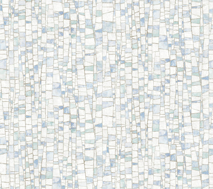 York Wallcoverings Formations Kaleidoscopic Blue Wallpaper Modern Geometrics Blues   - FM1081