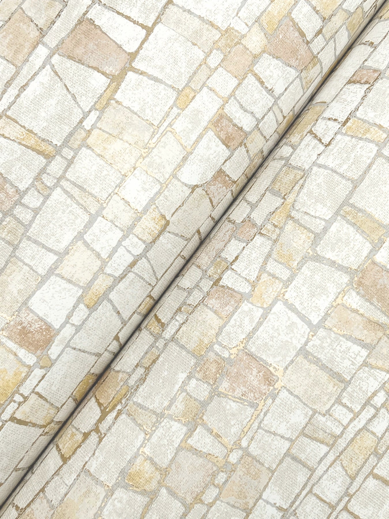 York Wallcoverings Formations Kaleidoscopic Sun Baked Wallpaper Modern Geometrics Yellows   - FM1082