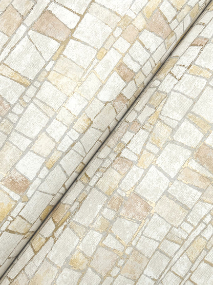 York Wallcoverings Formations Kaleidoscopic Sun Baked Wallpaper Modern Geometrics Yellows   - FM1082