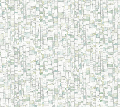 York Wallcoverings Formations Kaleidoscopic Green Wallpaper Modern Geometrics Greens   - FM1084
